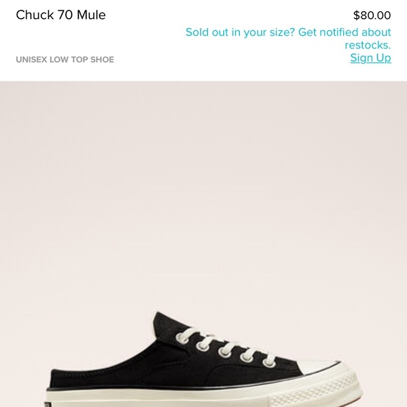 Converse Low Top Mules 6.5 - Picture 5 of 11